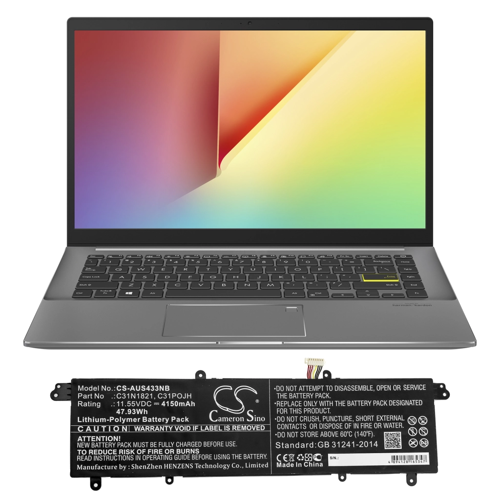 Notebook batterij Asus Vivobook S15 M533IA-BQ090T