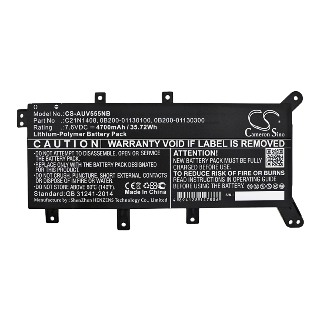 Batterijen Vervangt C21N1408