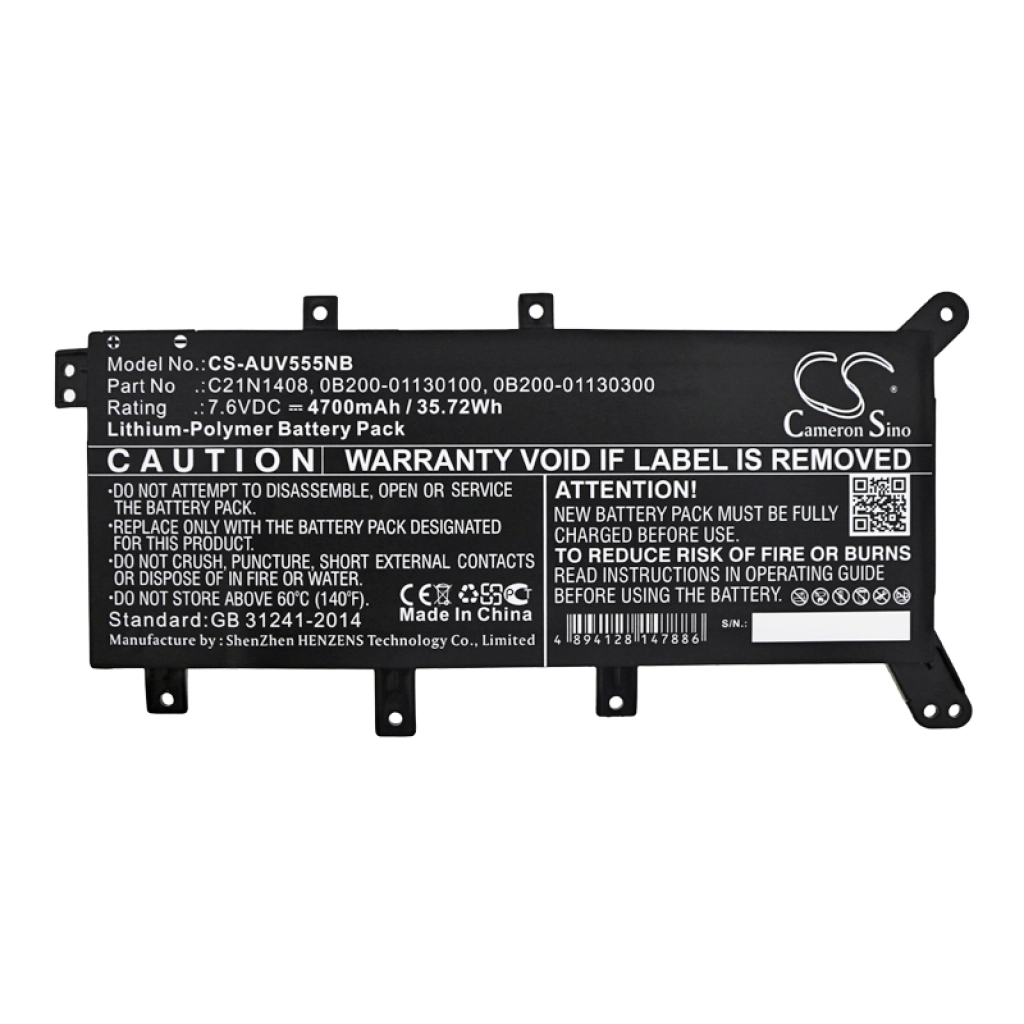 Batterijen Vervangt C21N1408