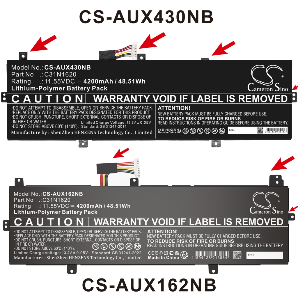 Notebook batterij Asus CS-AUX162NB