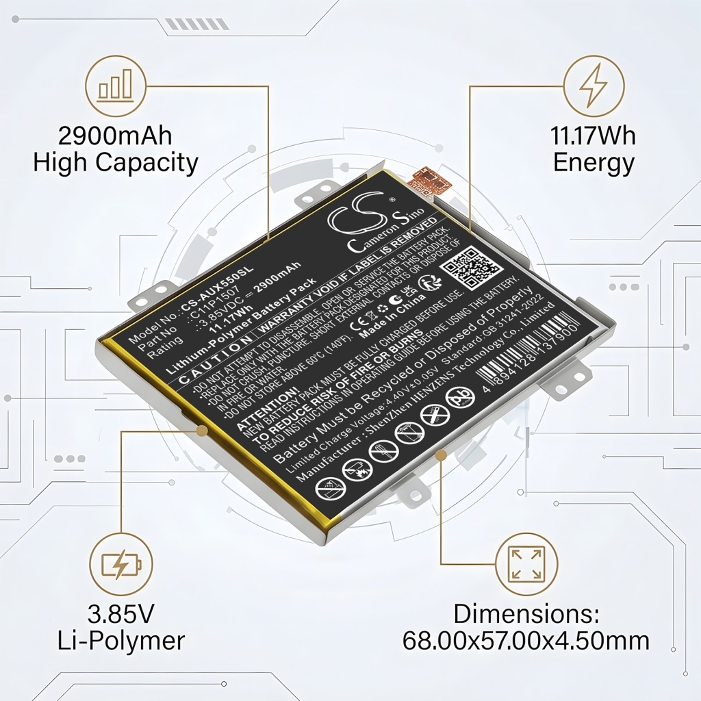 Battery compatible with Asus CS-AUX550SL