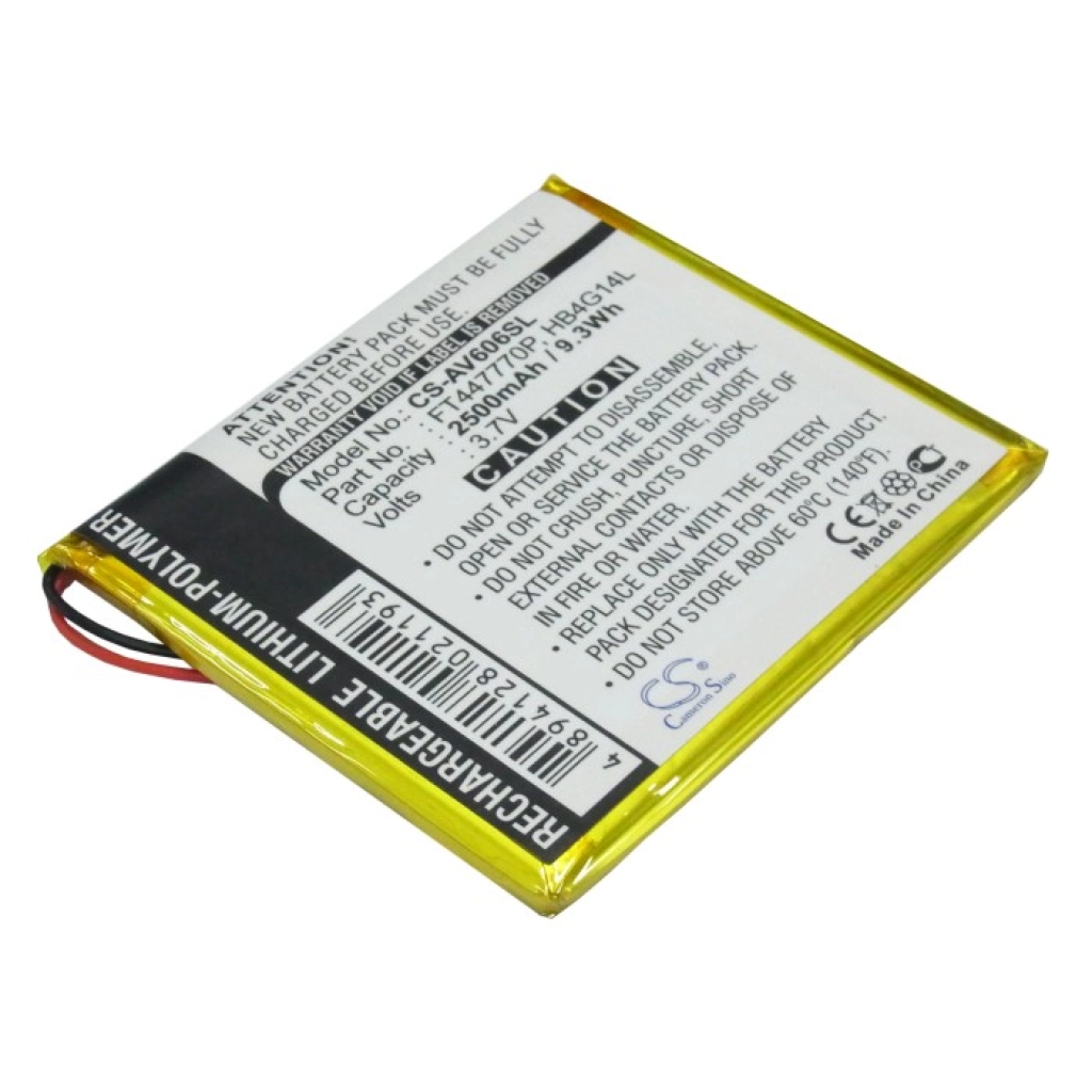 Batterij voor MP3, MP4, PMP Archos AV605 120GB