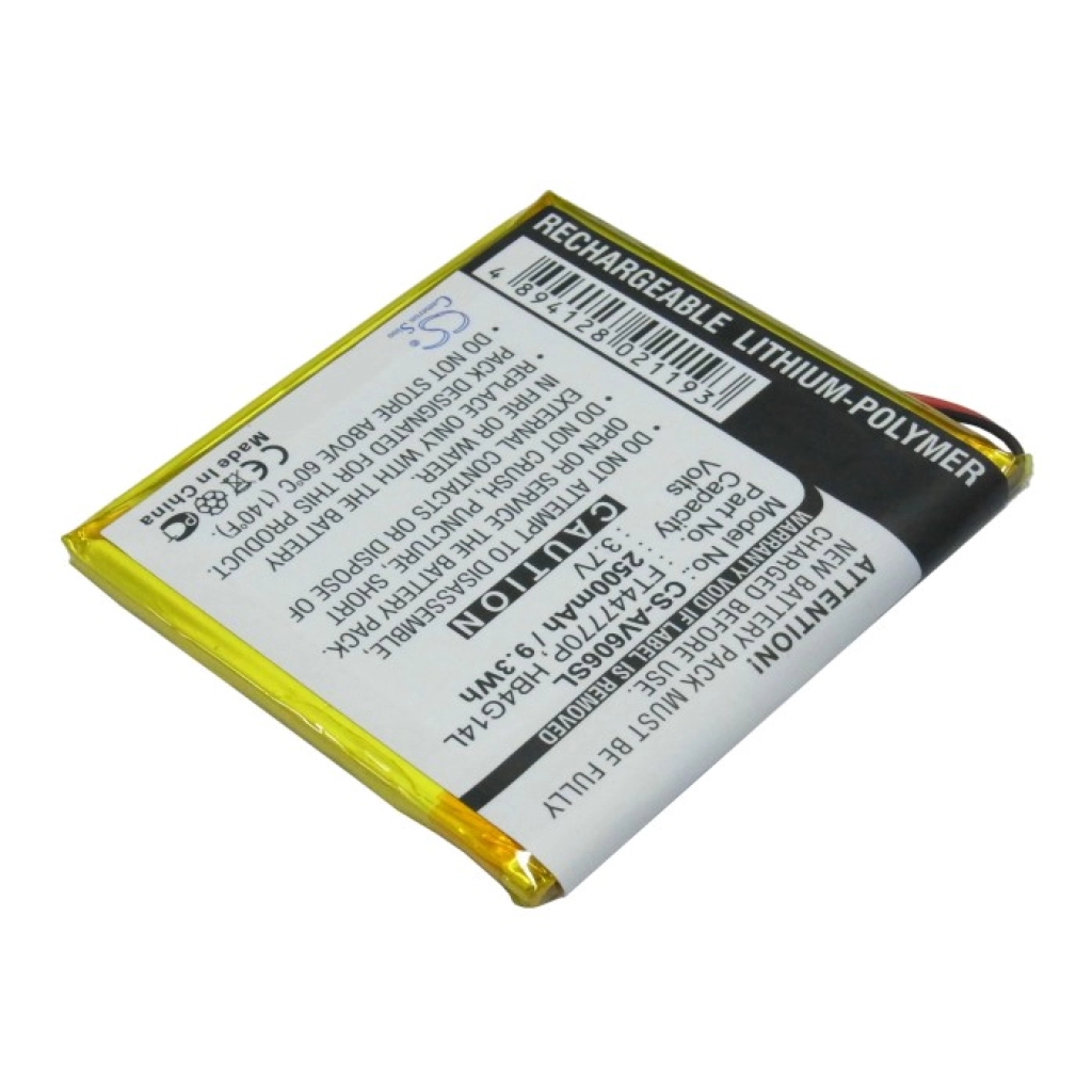 Batterij voor MP3, MP4, PMP Archos AV605 120GB