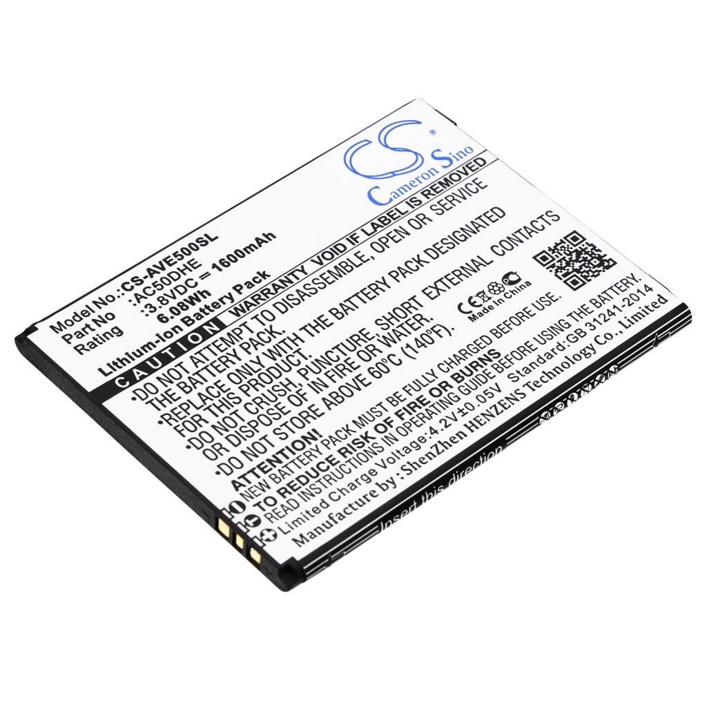 Compatibele batterijvervanging voor Archos AC50DHE