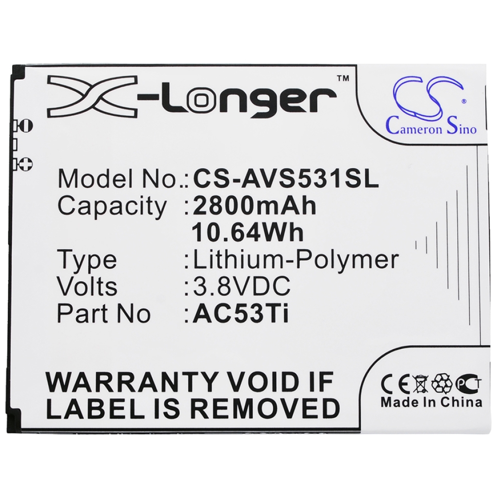 Compatibele batterijvervanging voor Archos AC53TI