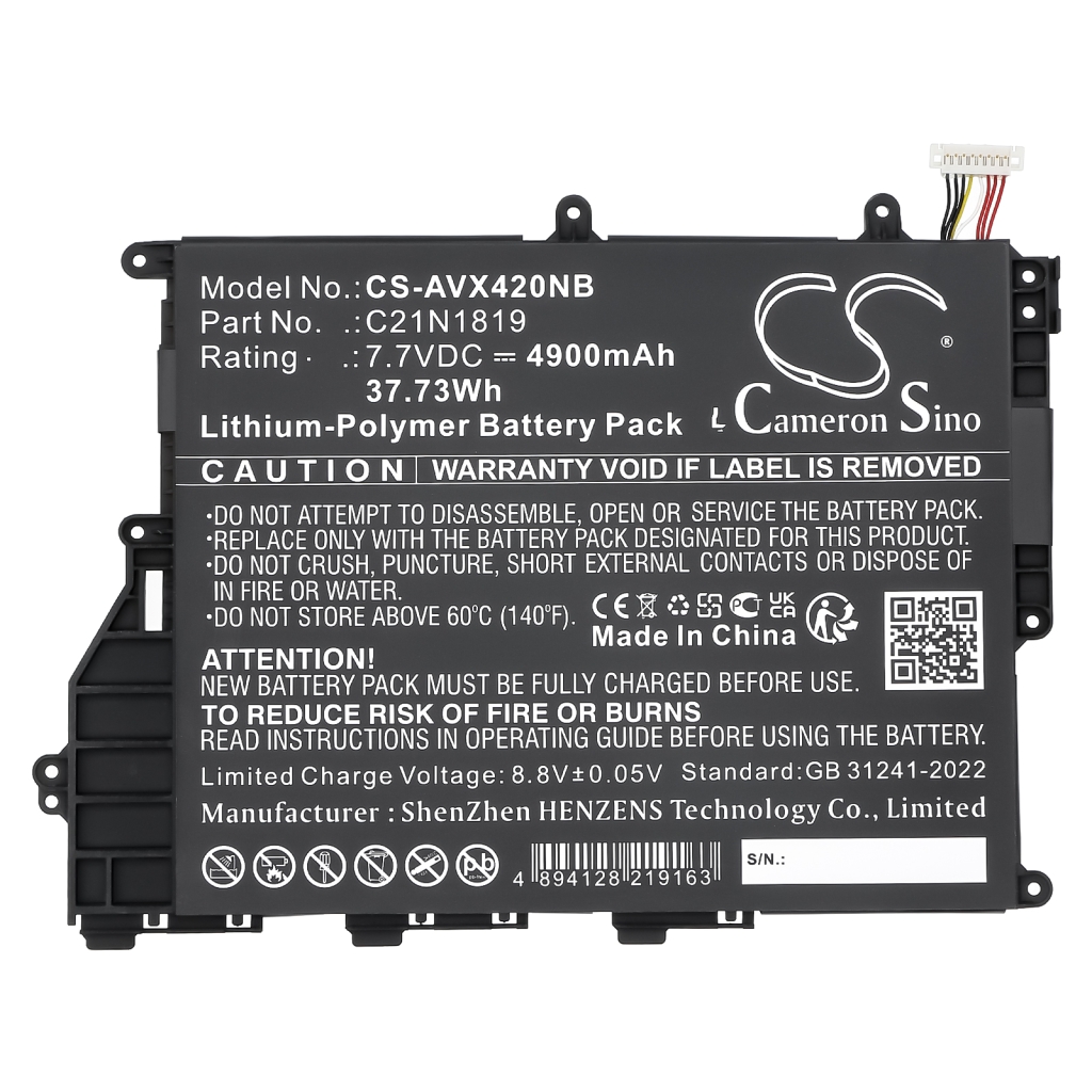Batterij Vervangt C21N1819