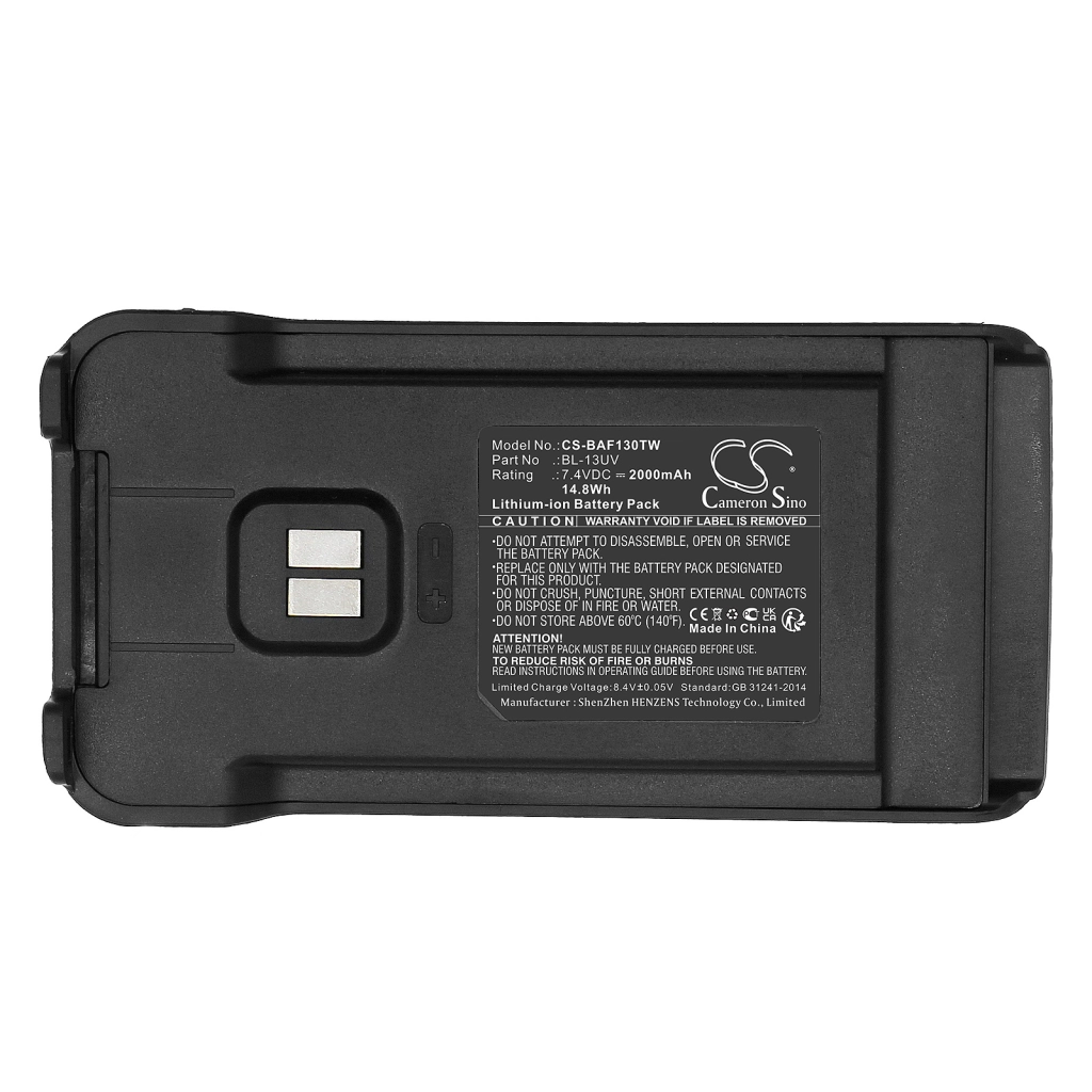 Batterij voor tweerichtingsradio Baofeng CS-BAF130TW