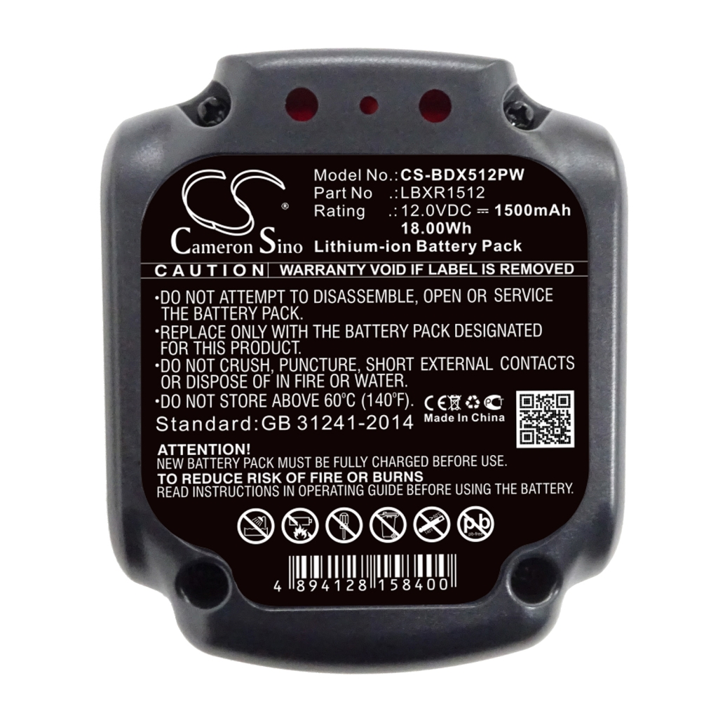 Compatible battery replacement for Black 
