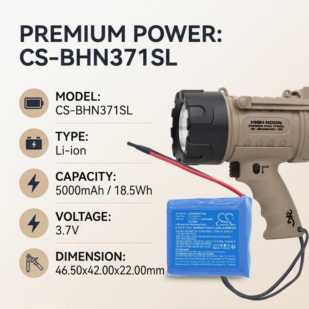 Battery compatible with Browning CS-BHN371SL