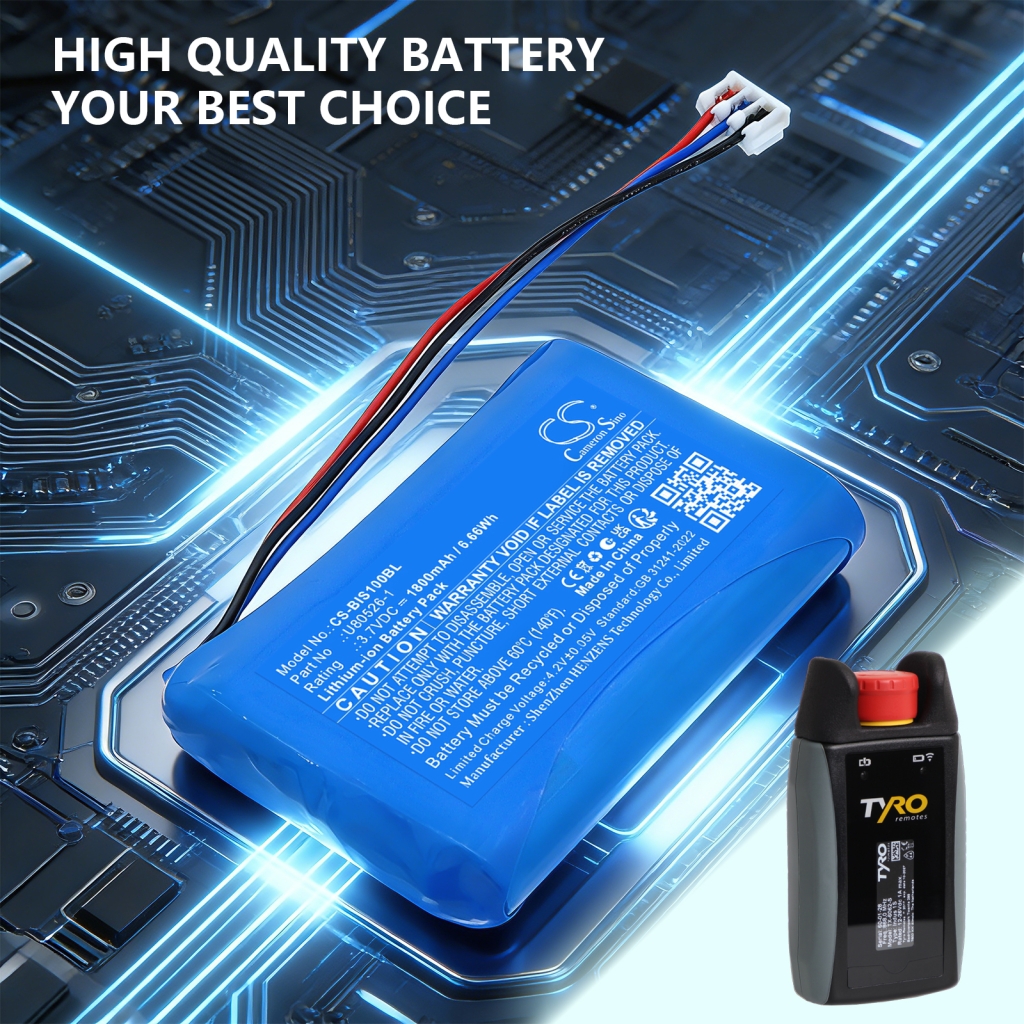 Battery for Tyro Indus 1S Wireless E-stop