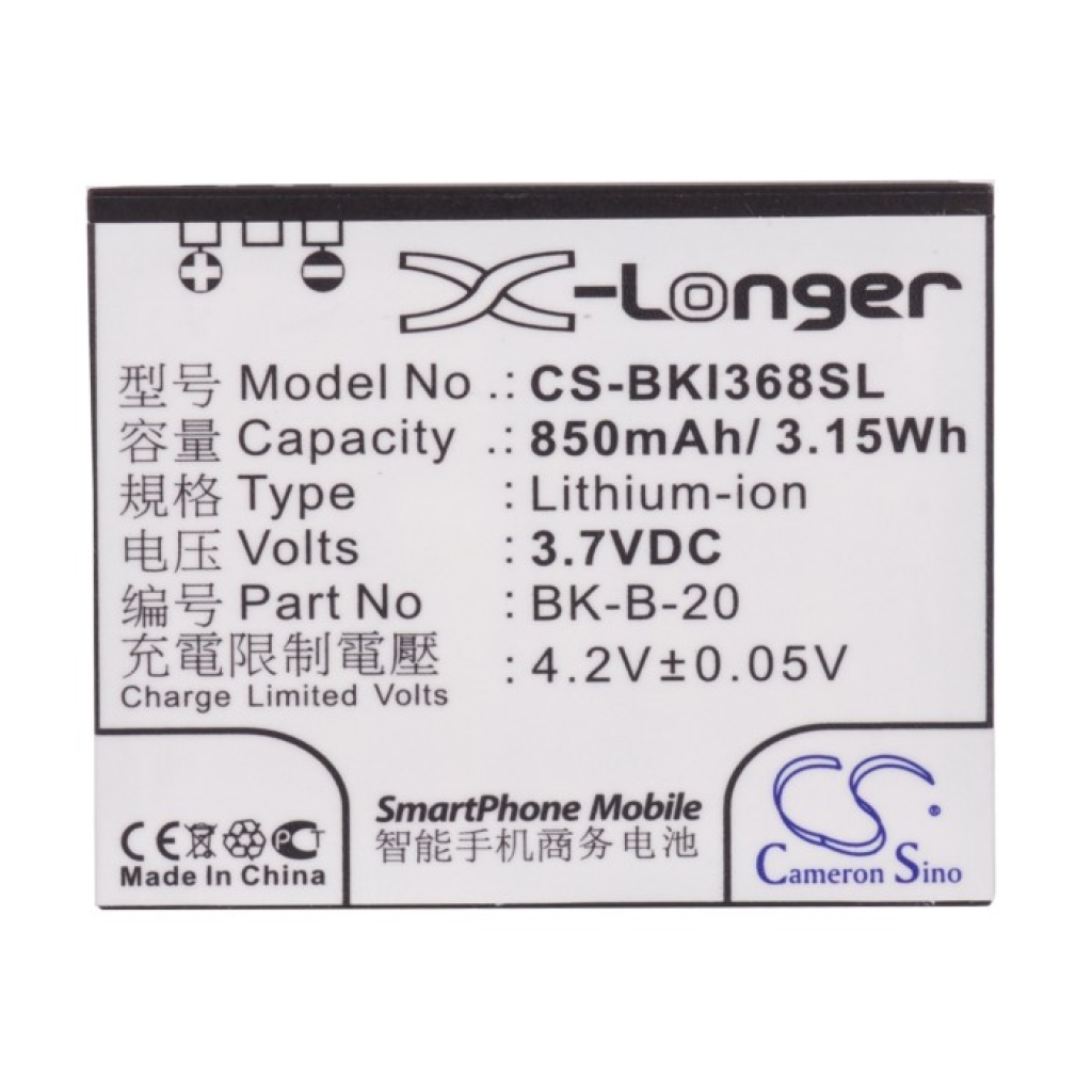 Battery compatible with BBK CS-BKI368SL