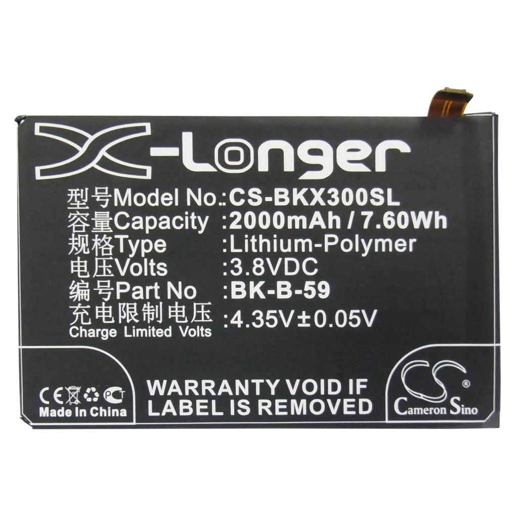 Battery compatible with BBK CS-BKX300SL