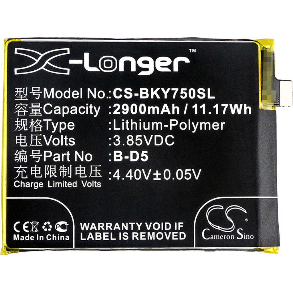 Batterij voor mobiele telefoon BBK CS-BKY750SL