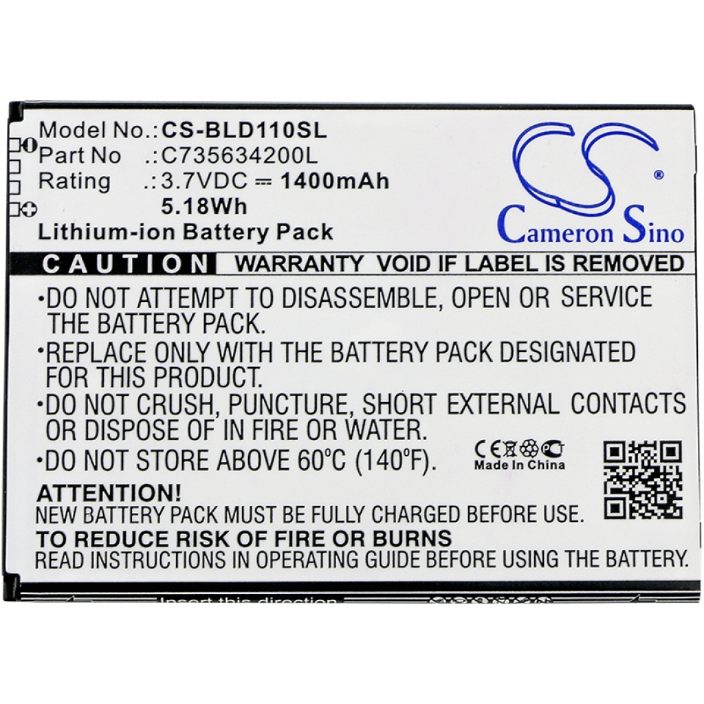 Batterij voor mobiele telefoon BLU CS-BLD110SL