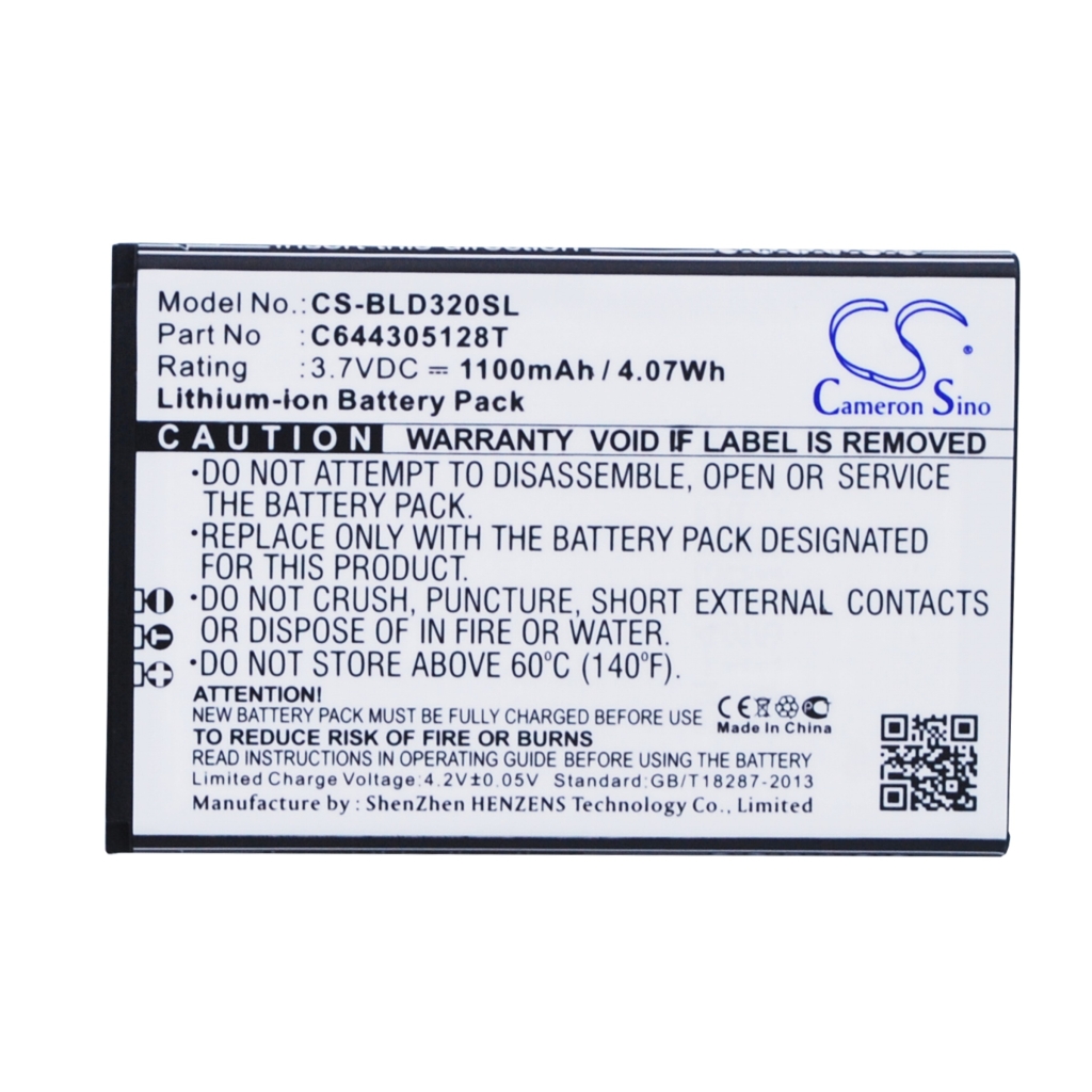Compatibele batterijvervanging voor BLU C644305128T