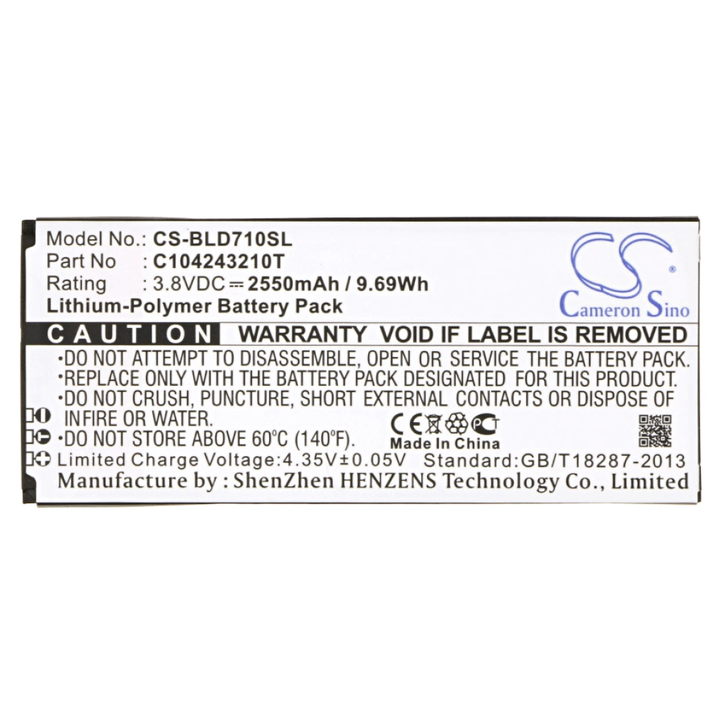 Batterijen Vervangt C104243210T