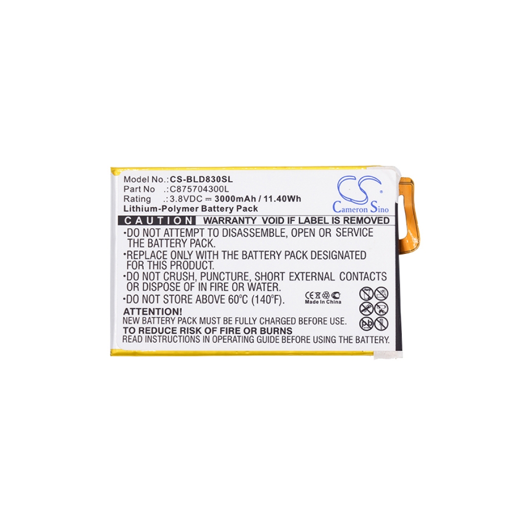 Compatibele batterijvervanging voor BLU C875704300L
