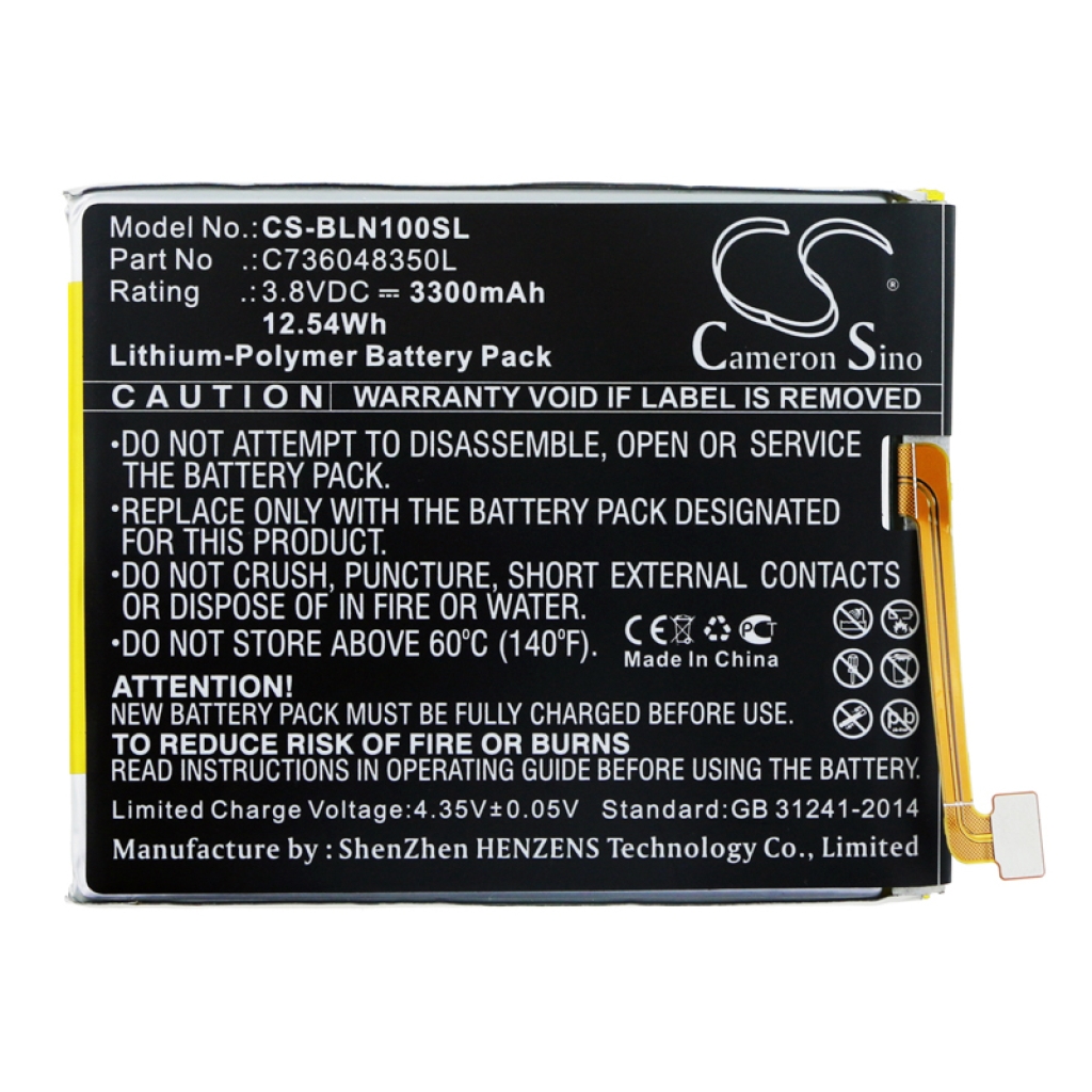 Compatibele batterijvervanging voor BLU C736048350L