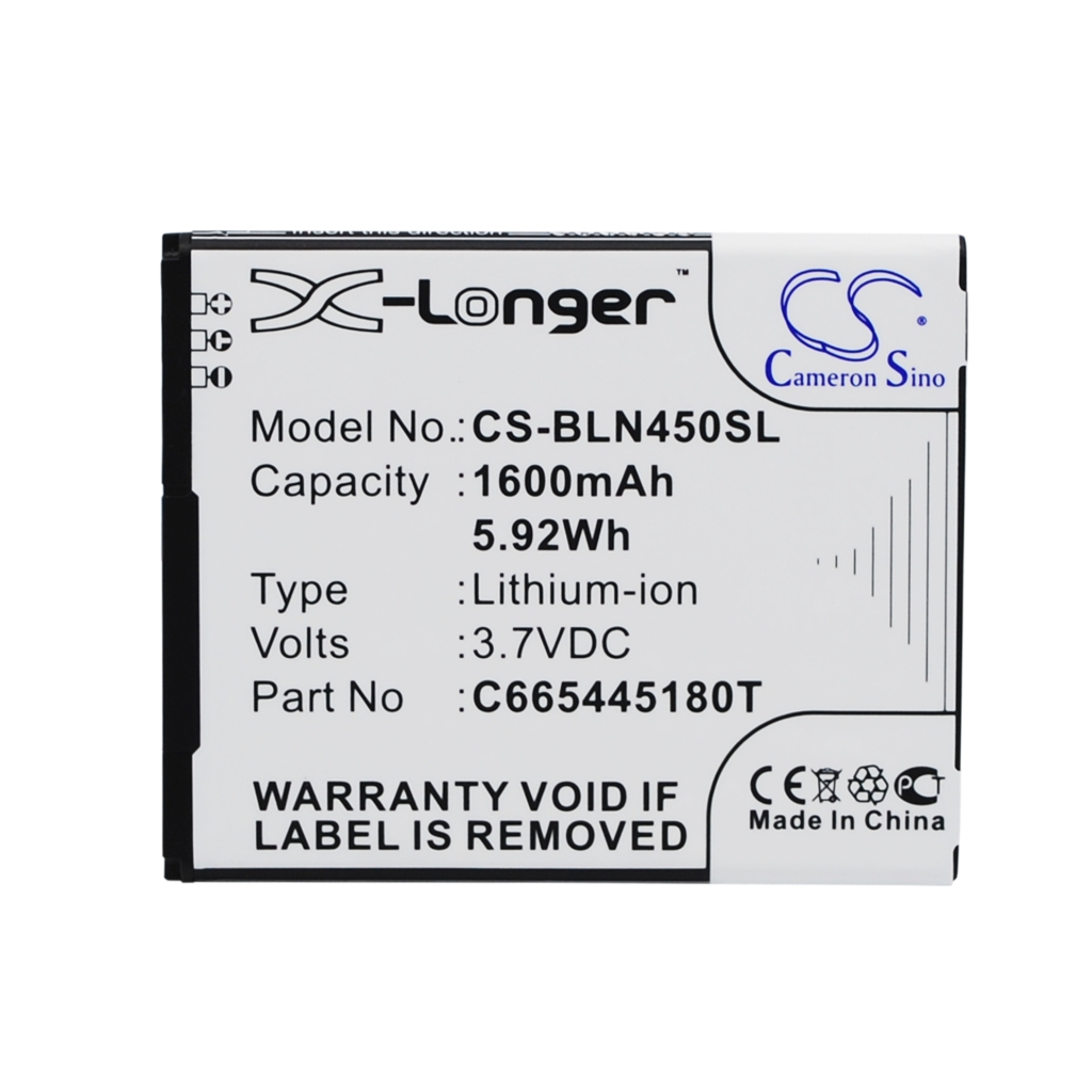 Battery compatible with BLU CS-BLN450SL