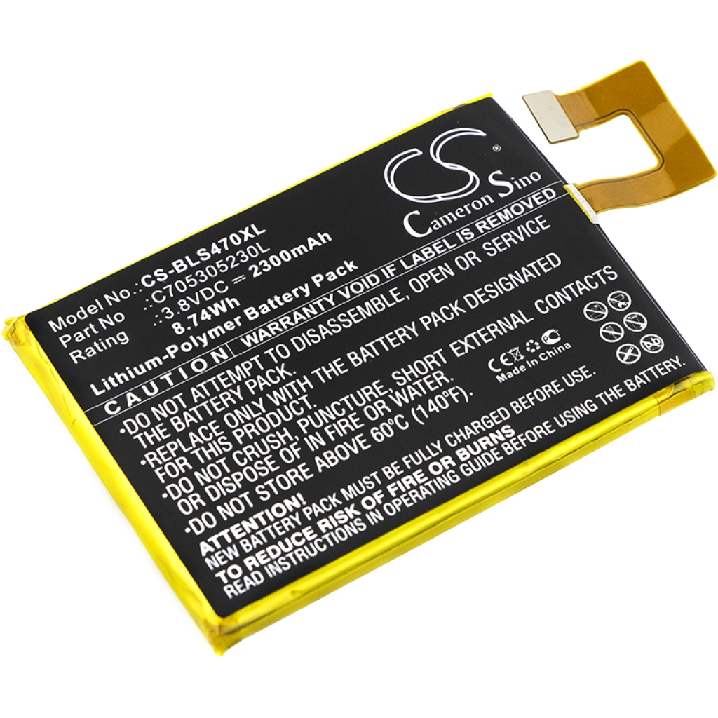 Compatibele batterijvervanging voor BLU C705305230L