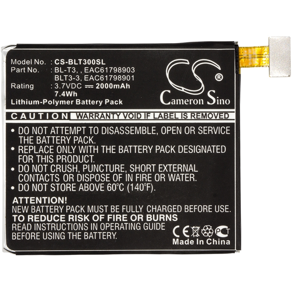 Batterijen Vervangt EAC61798901
