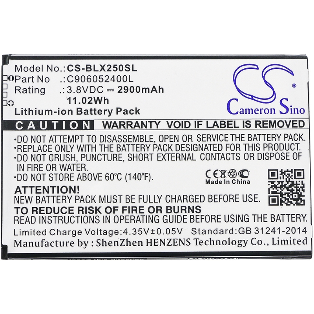 Compatibele batterijvervanging voor BLU C906052400L