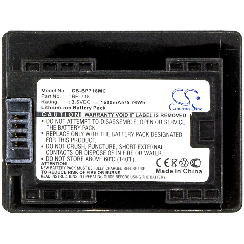 Batterij voor camera Canon CS-BP718MC