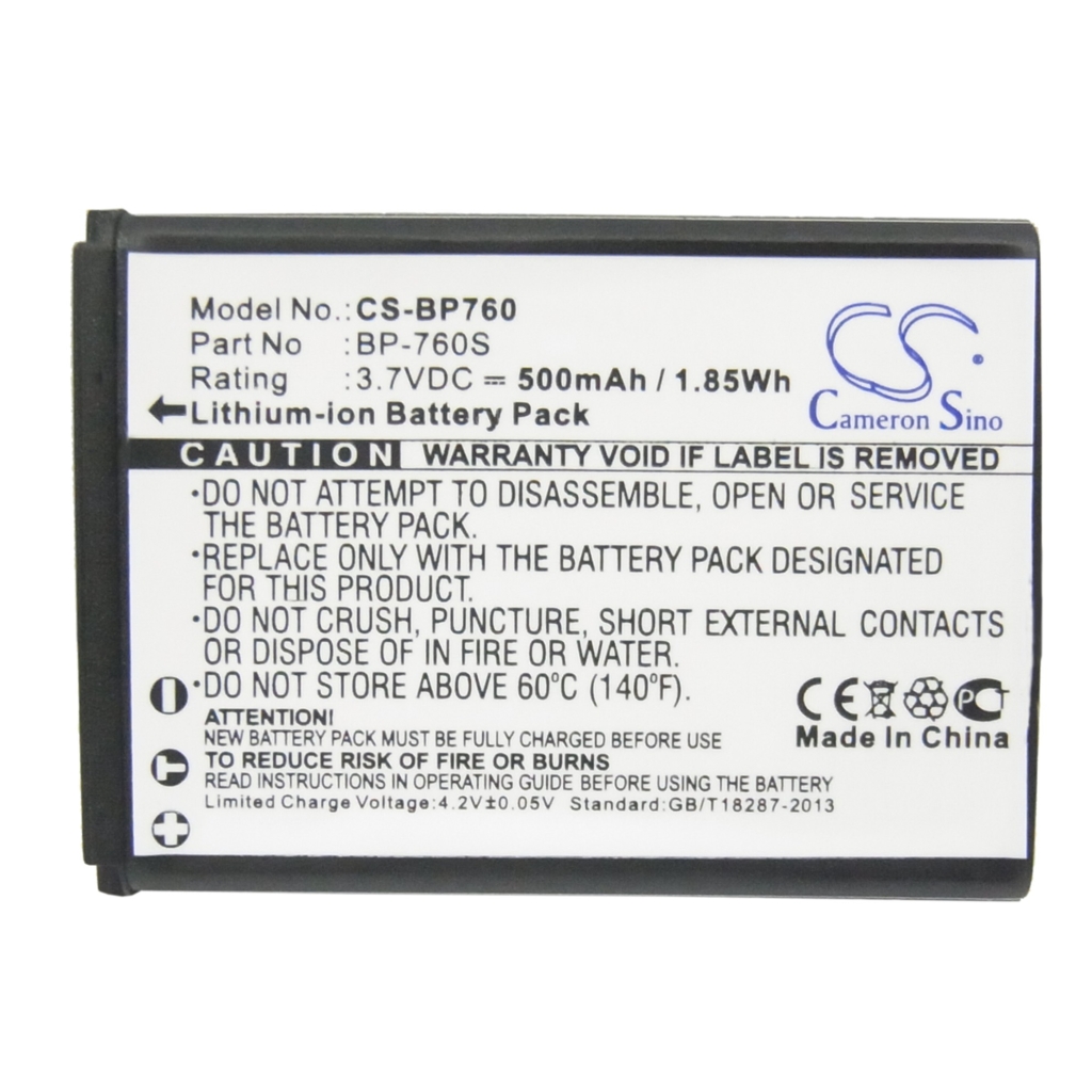 Battery compatible with Kyocera CS-BP760