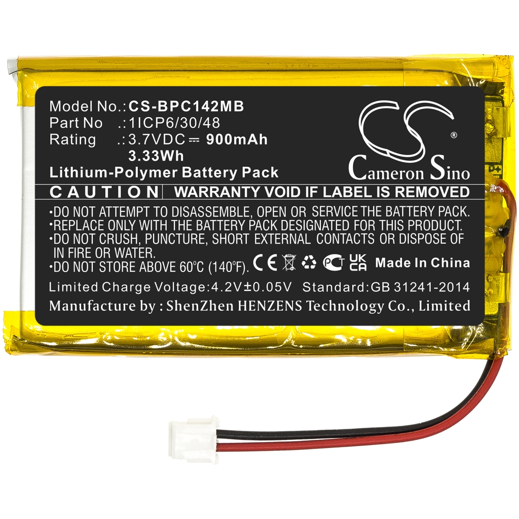 Compatibele batterijvervanging voor Babymoov 1ICP6/30/48