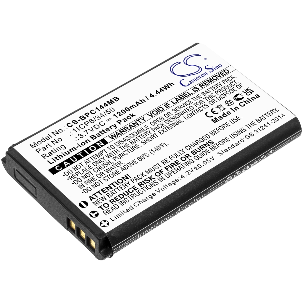Compatibele batterijvervanging voor Babymoov 1ICP6/34/50