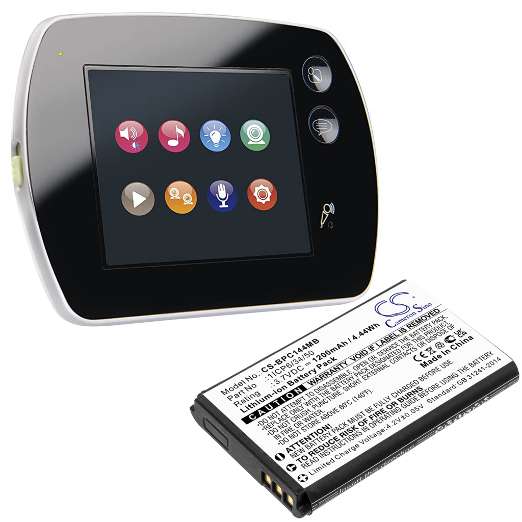 Compatibele batterijvervanging voor Babymoov 1ICP6/34/50