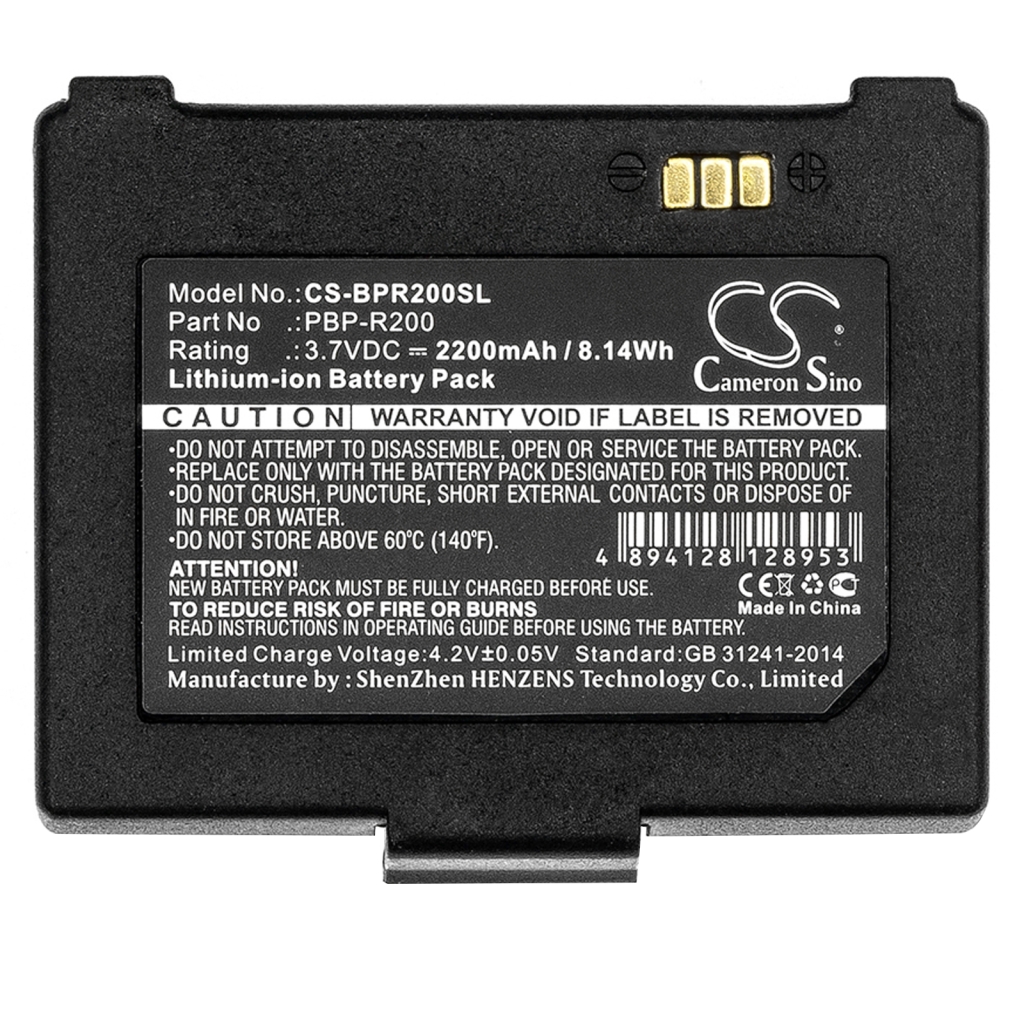 Printerbatterij Zebra CS-BPR200SL