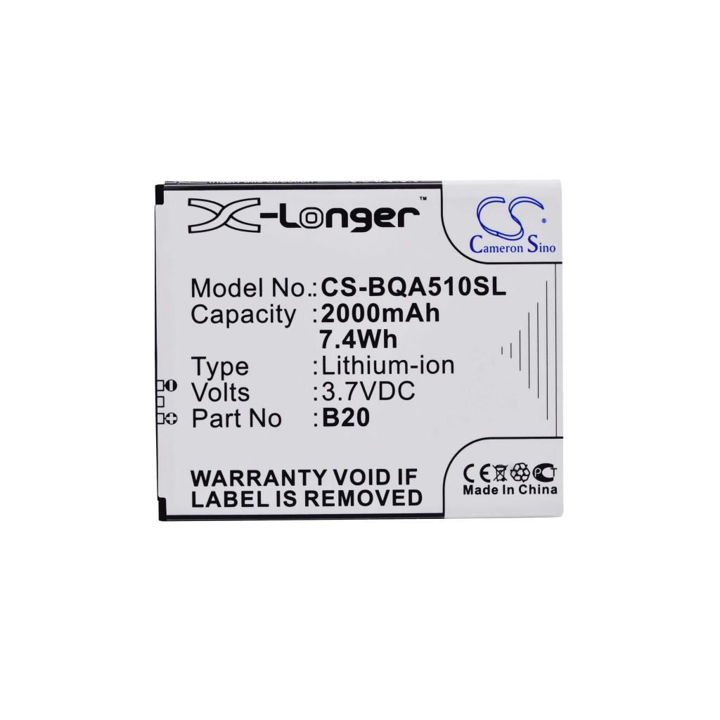 Compatibele batterijvervanging voor Bq B20