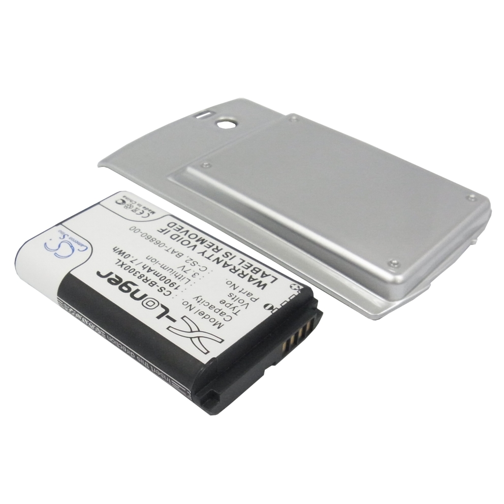 CS-BR8300XL 1900mAh extended BlackBerry 8300 battery with silver door