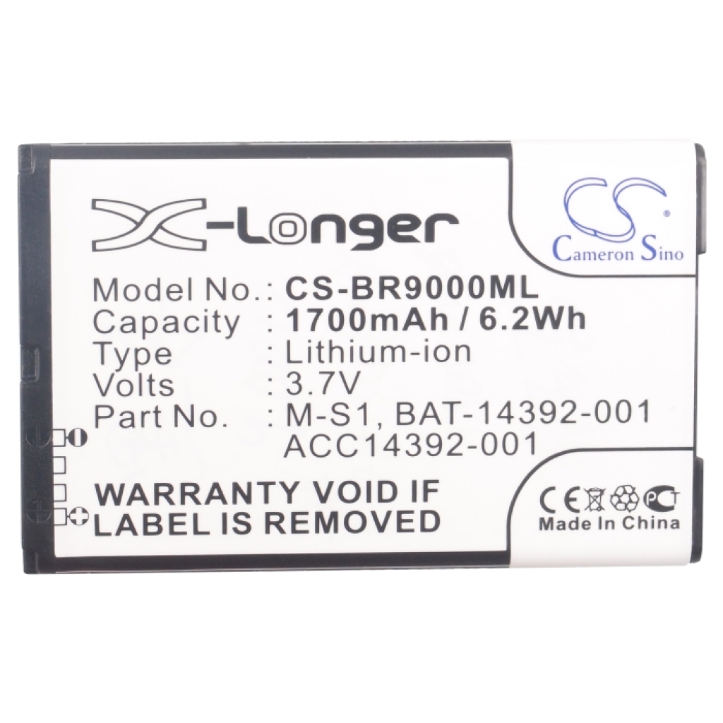 Battery compatible with Blackberry CS-BR9000ML