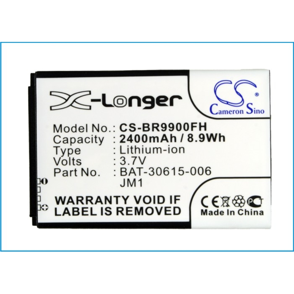 Battery compatible with Blackberry CS-BR9900FH