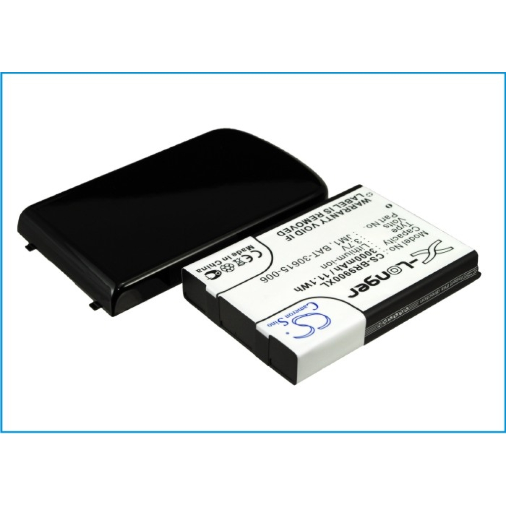 CS-BR9900XL battery and separate extended cover - angled reverse view