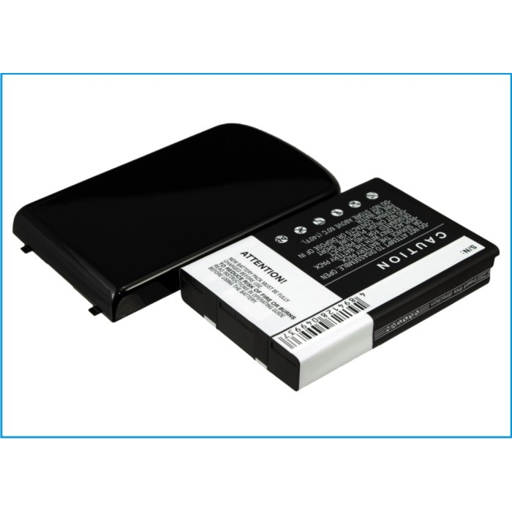 Side view showing battery thickness and extended cover separately
