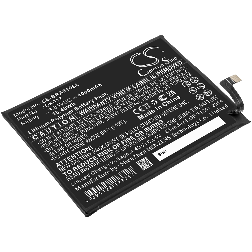 Compatibele batterijvervanging voor Blackview DK017