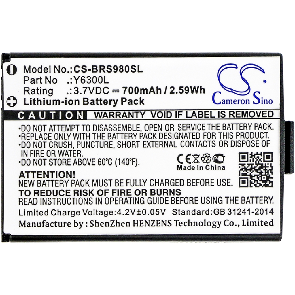 Compatibele batterijvervanging voor Blinc Y6300L