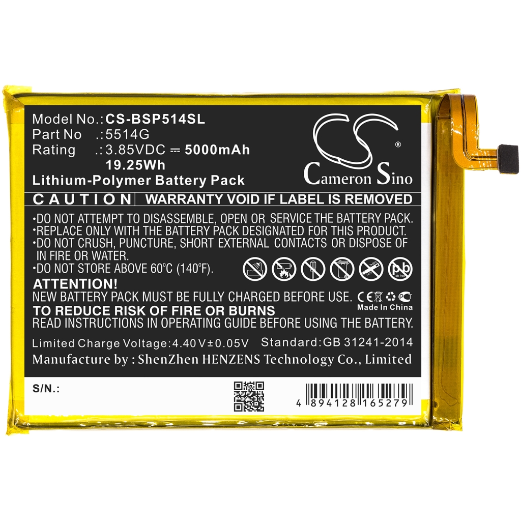 Compatibele batterijvervanging voor Bq 5514G