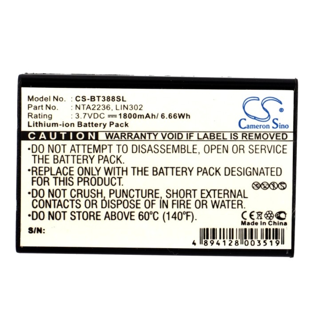 GPS, Navigator Batterij Royaltek CS-BT388SL