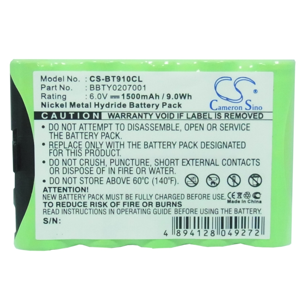 GE Panasonic SOUTHWESTERN BELL Uniden Draadloze telefoon batterij CS-BT910CL