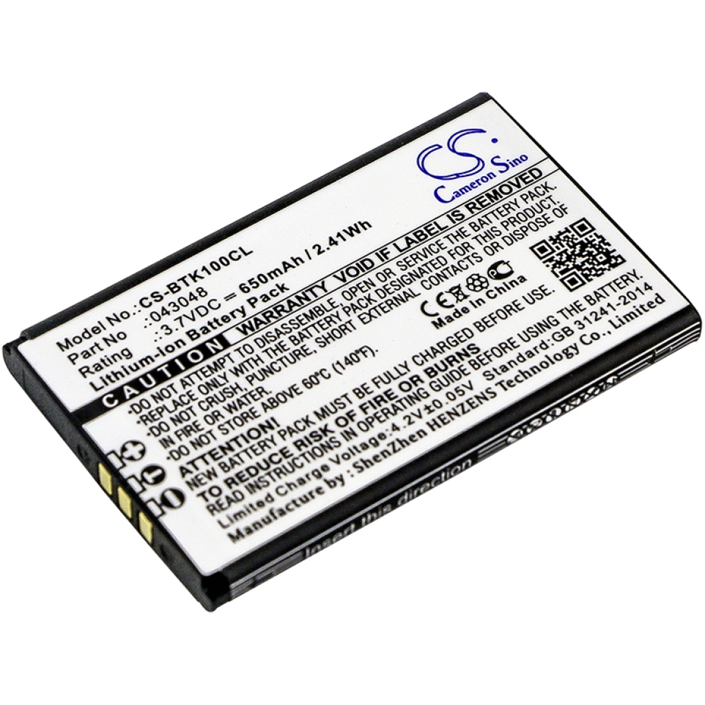 Compatibele batterijvervanging voor Bt 043048