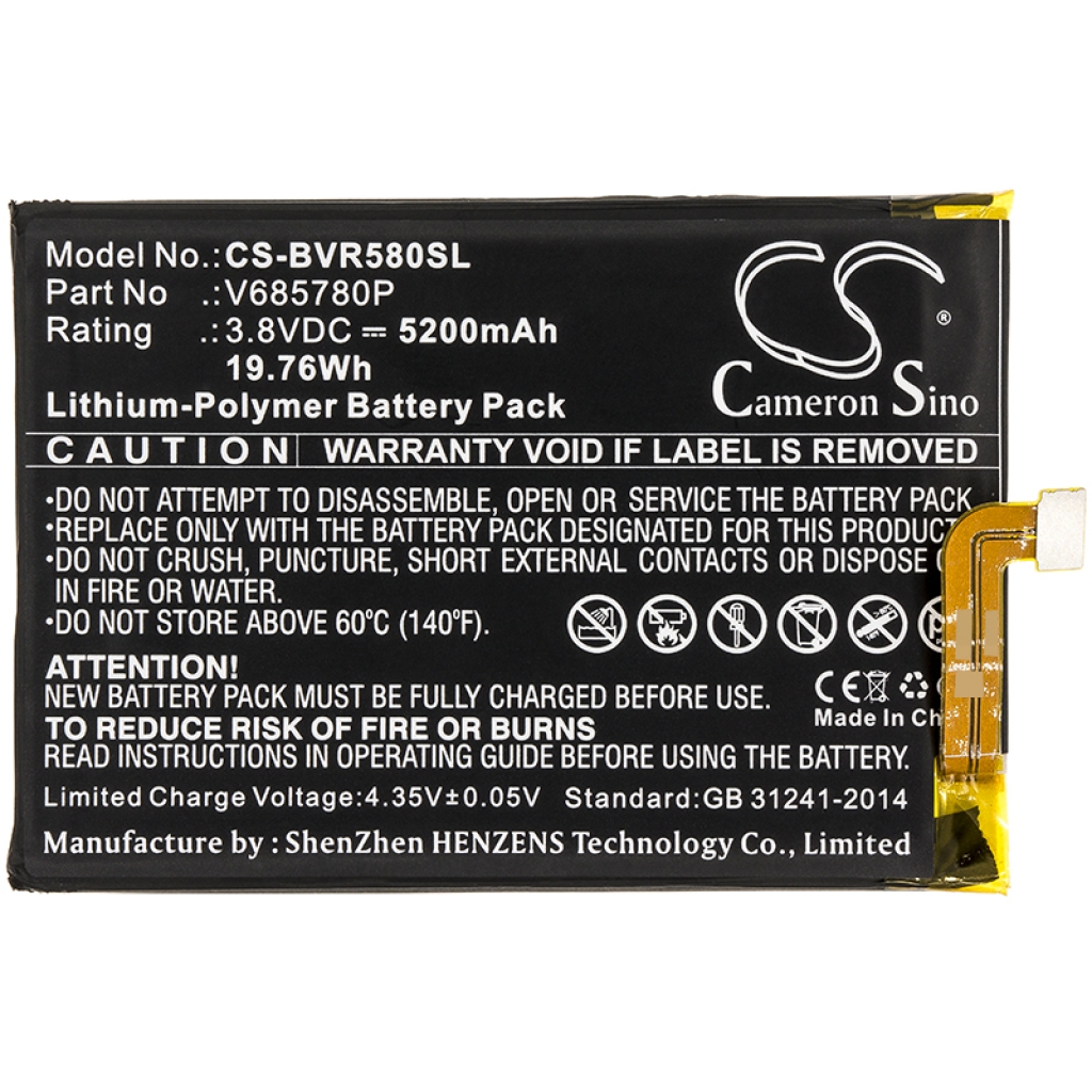 Compatibele batterijvervanging voor Blackview V685780P