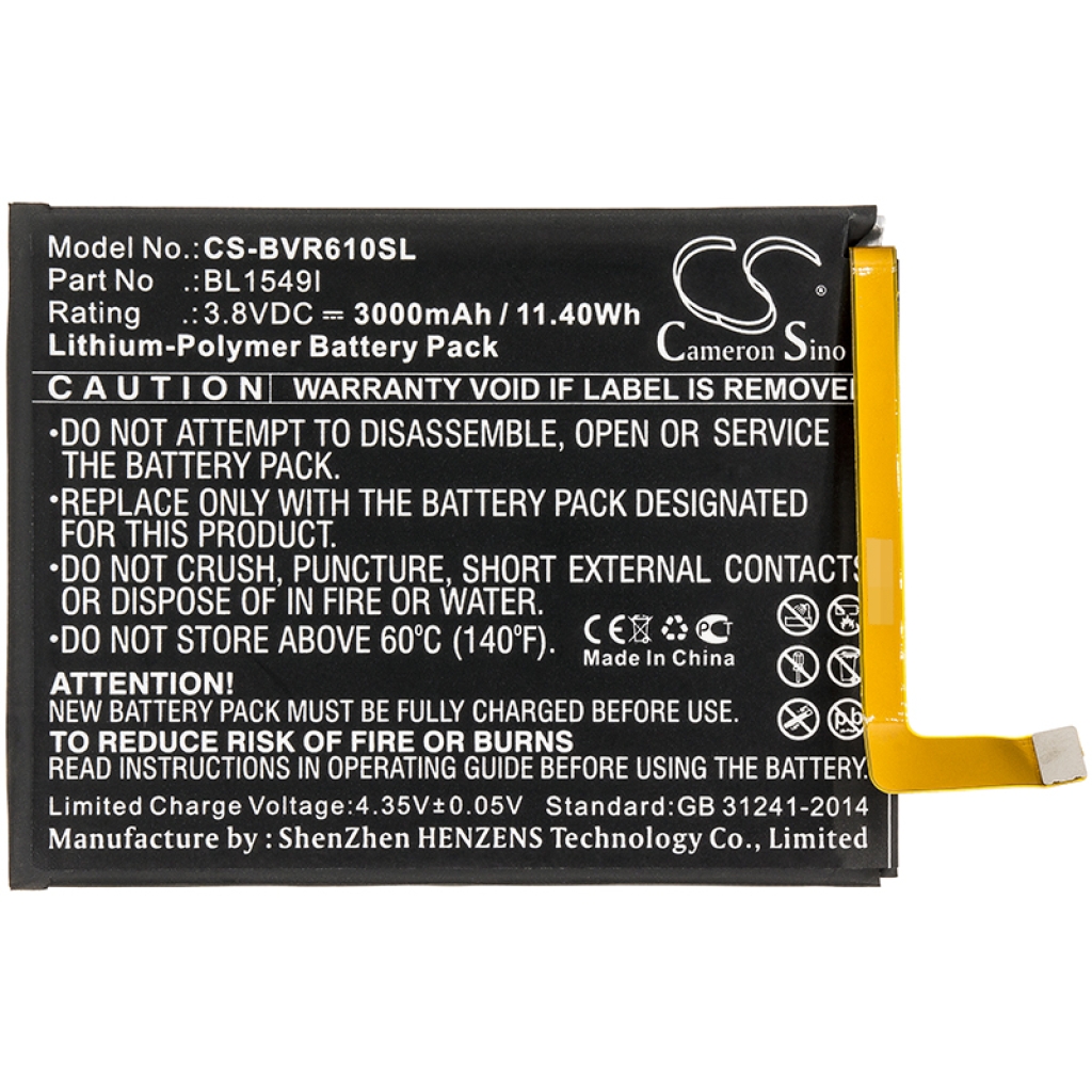 Compatibele batterijvervanging voor Blackview BL1549I