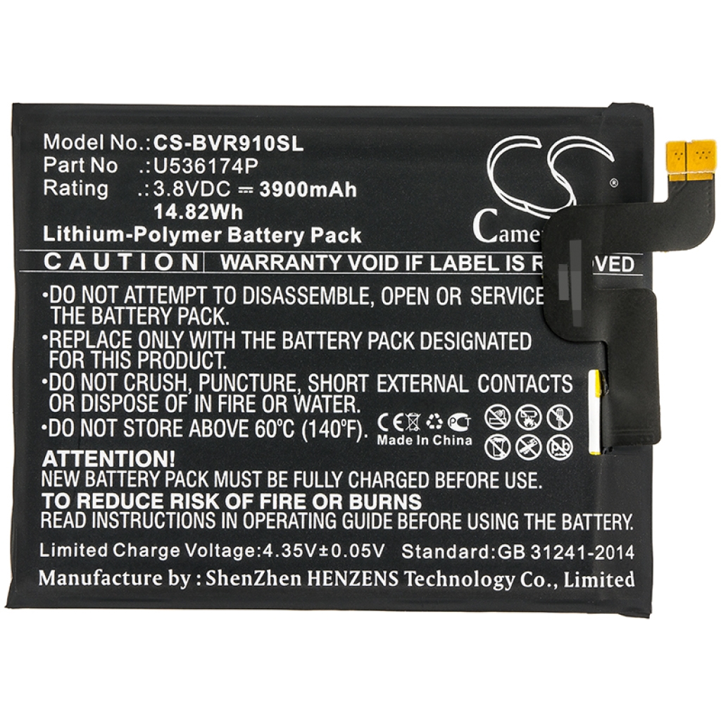 Compatibele batterijvervanging voor Blackview U536174P