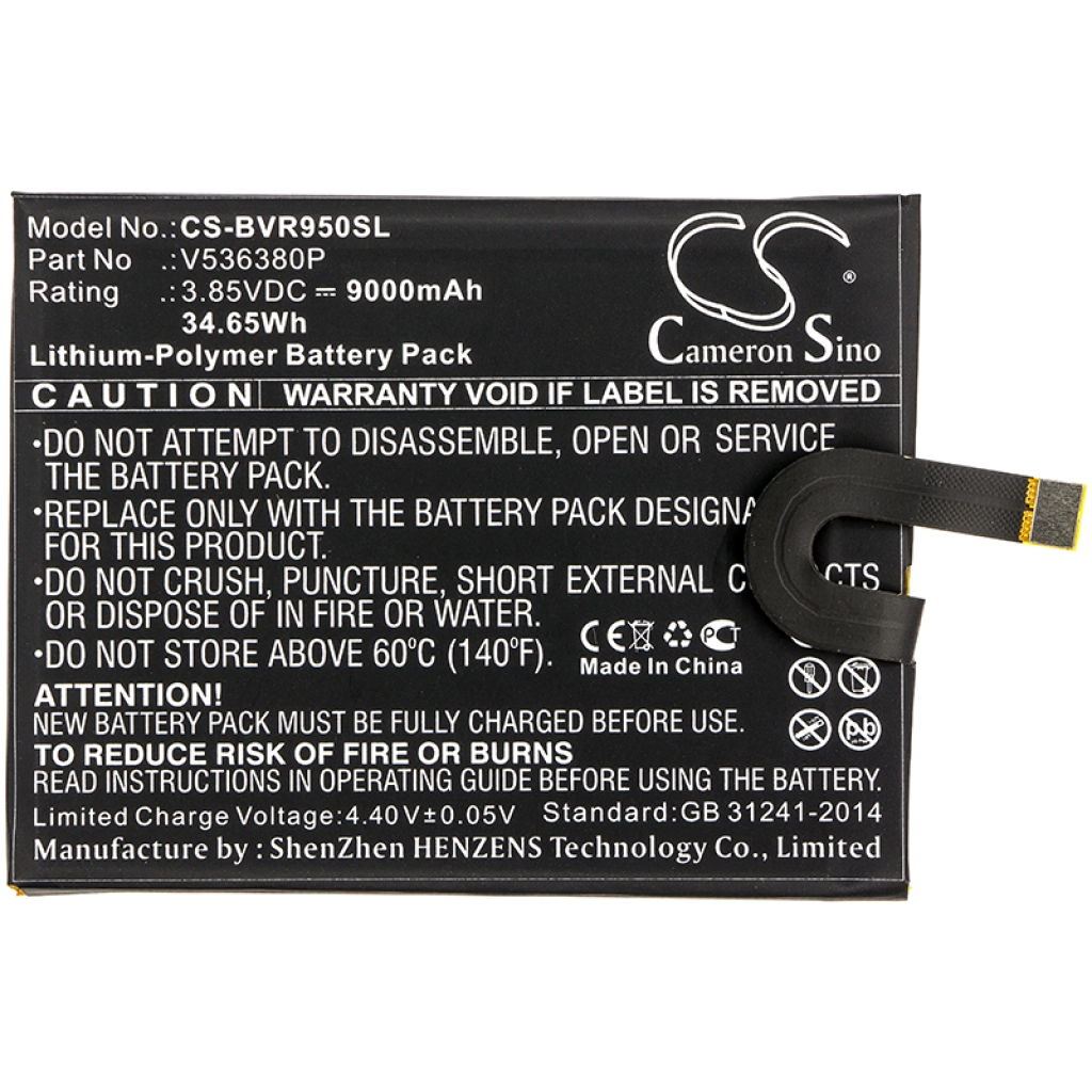 Compatibele batterijvervanging voor Blackview V536380P