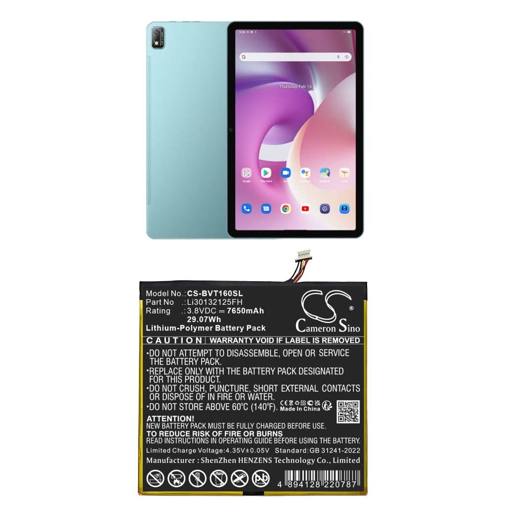 Tablet batterijen Blackview CS-BVT160SL