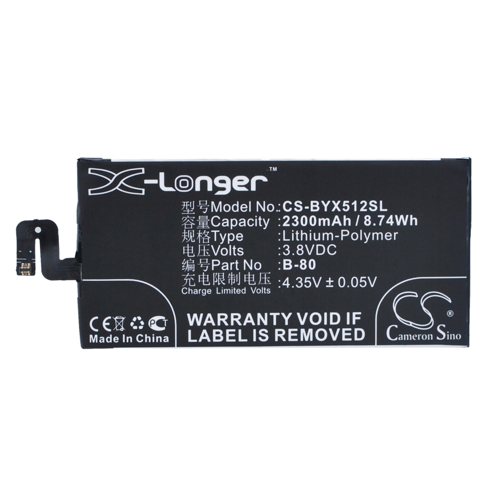 Battery compatible with BBK CS-BYX512SL